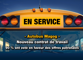 Nouveau contrat de travail chez Autobus Magog