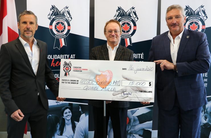 Teamsters Canada Foundation Donates $15,000 to Accueil Bonneau