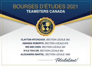 Bourses d’études de Teamsters Canada 2021