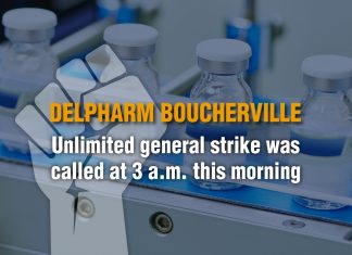 Unlimited general strike at Delpharm Boucherville