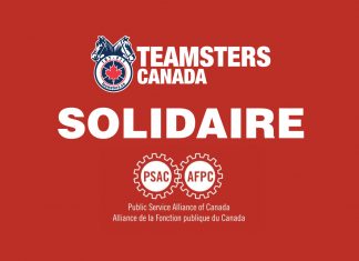 Teamsters Canada est solidaire des fonctionnaires fédéraux en grève